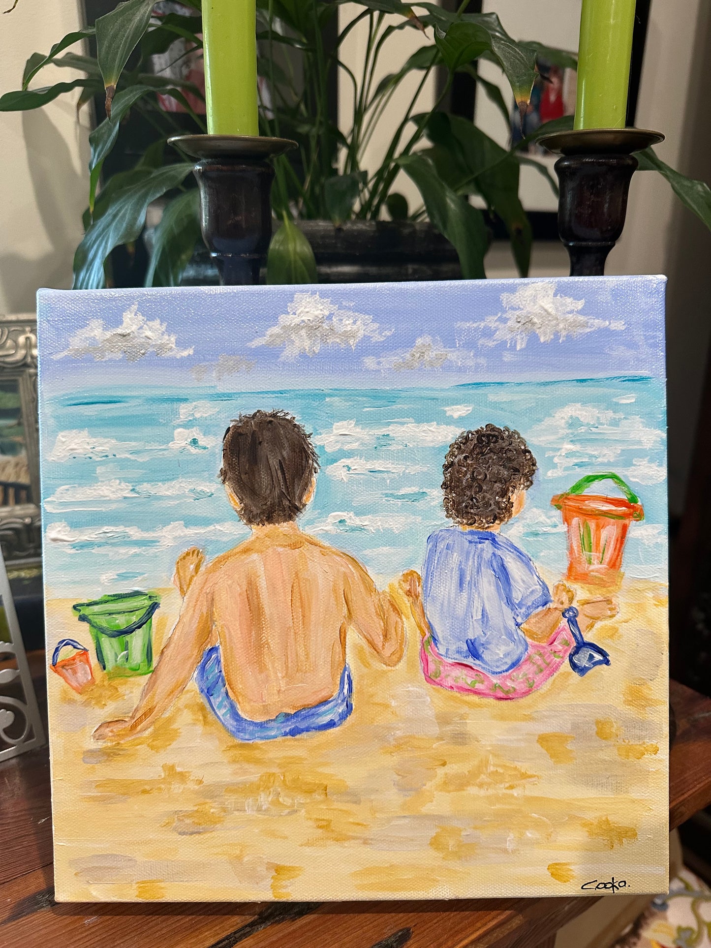 Back or profile portrait 8"x8"