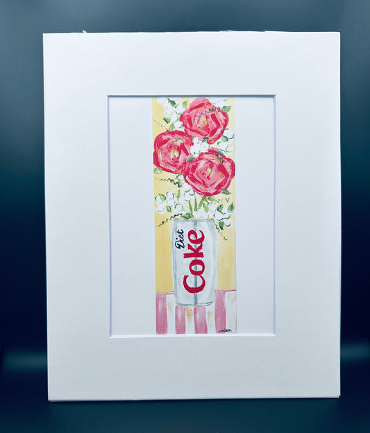 Diet Coke 3 Roses Print