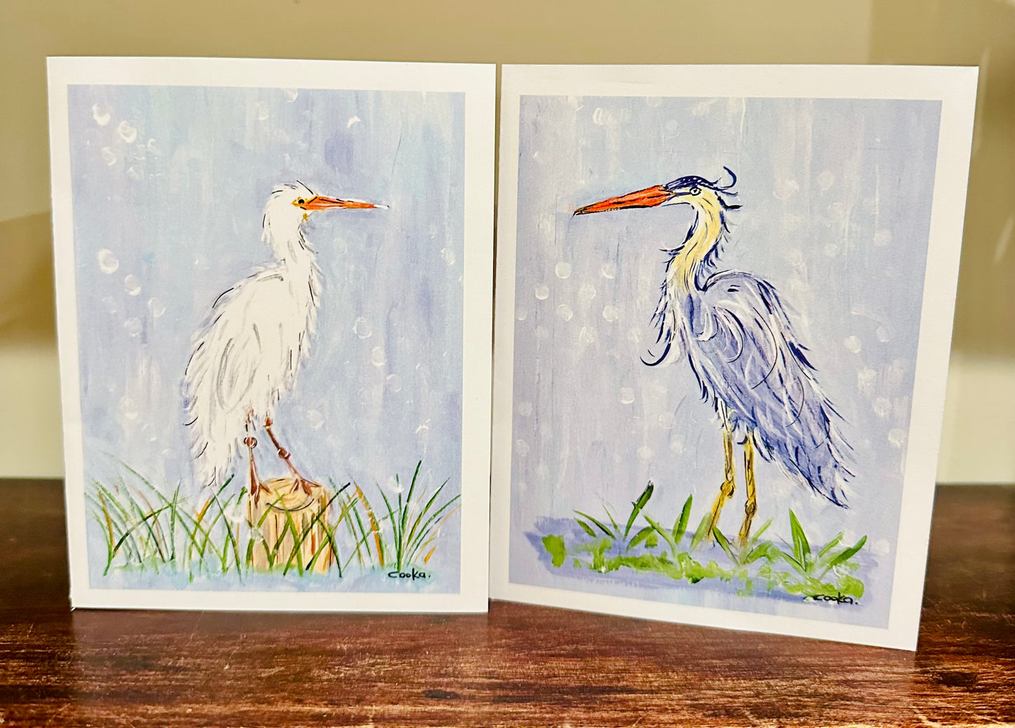 Egret and Blue Heron Notecards