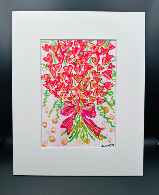 Heart Bouquet Print