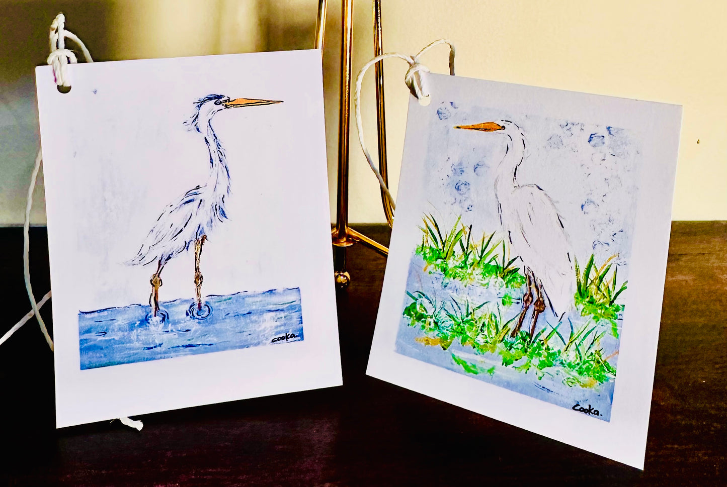 Egret and Blue Heron Gift Tags