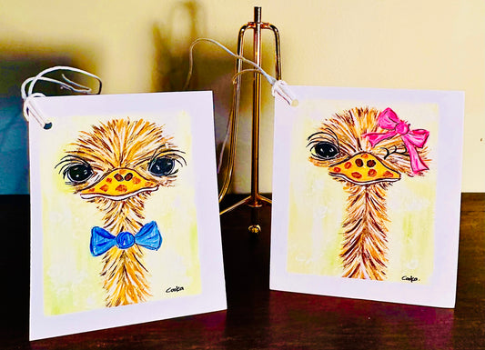 Ostrich Boy/Girl Gift tags