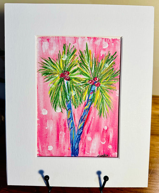 Palm Tree 3 Pink 5x7 Print