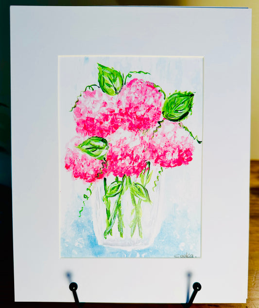 Pink Hydrangea 5x7 Print