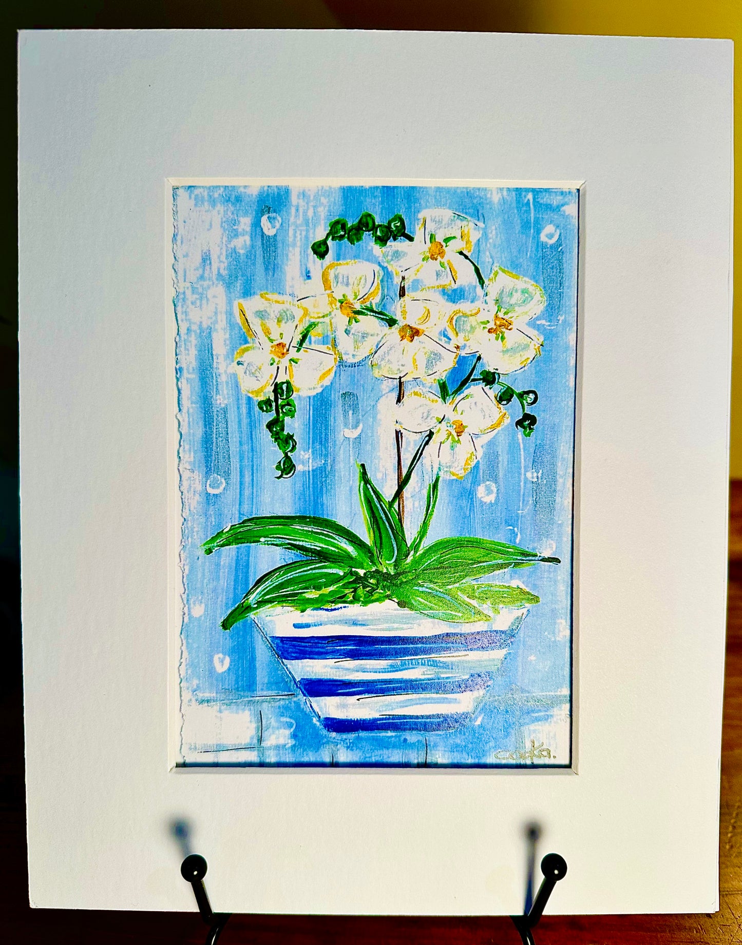 Orchids stripe 5x7 Print