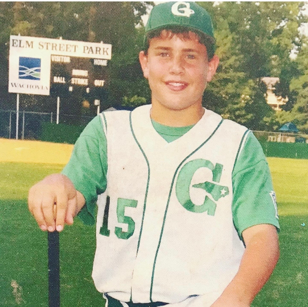 Glove, ball and bat personalized 10"x10"